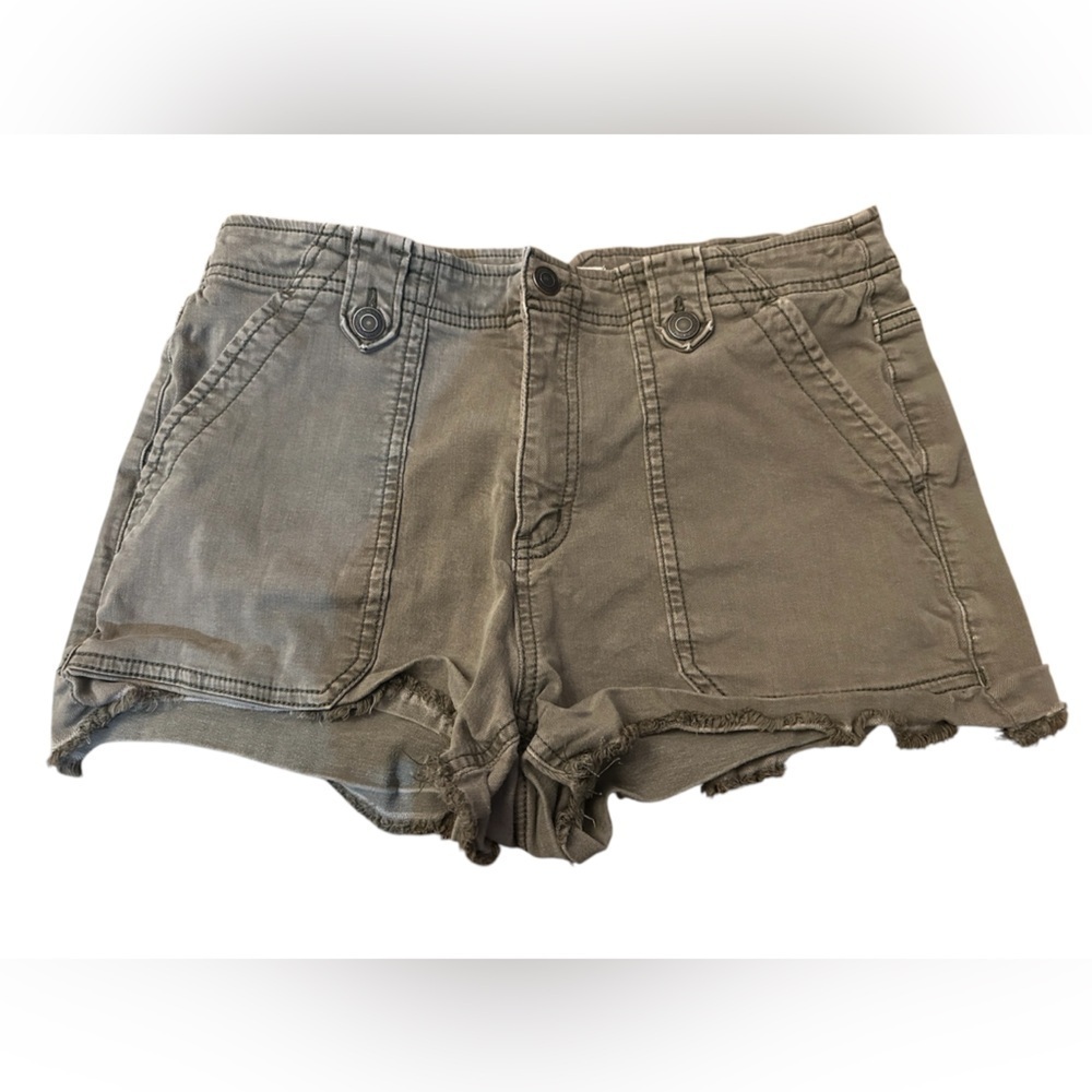 So Gray Utility Denim Cutoff Shorts High Rise Frayed Hem Casual Women’s Size 13